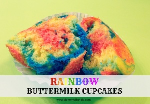 rainbow buttermilk cupcakes