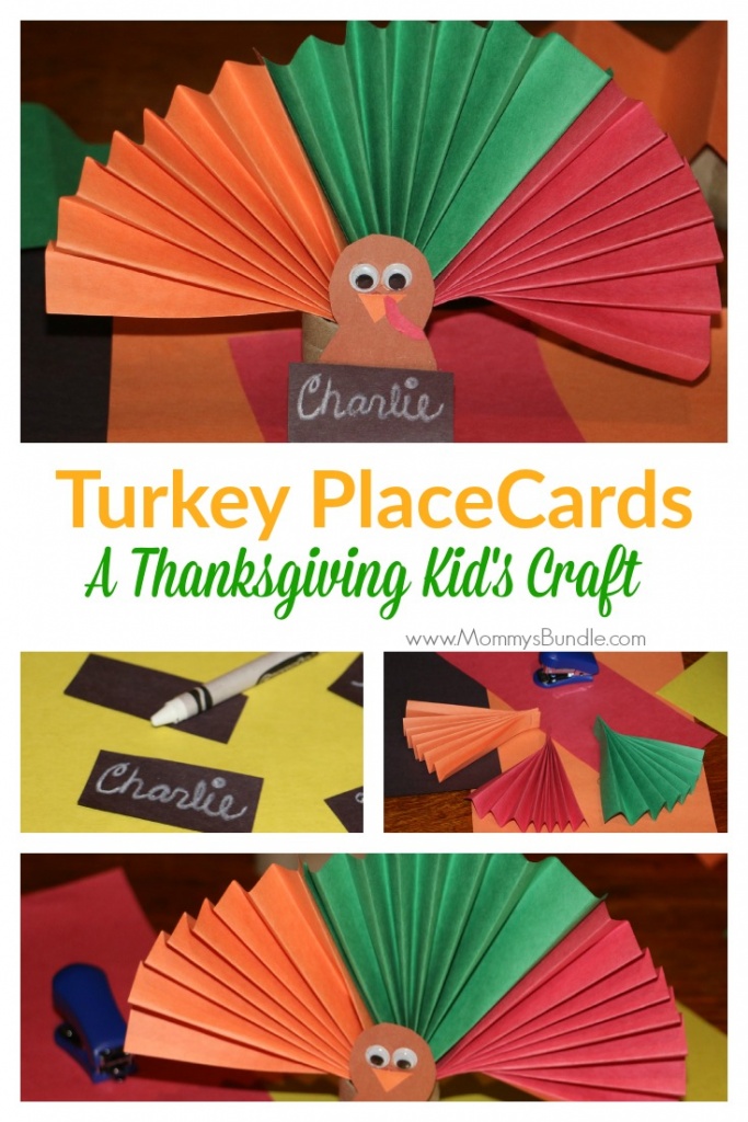 Thanksgiving table place cards for kids
