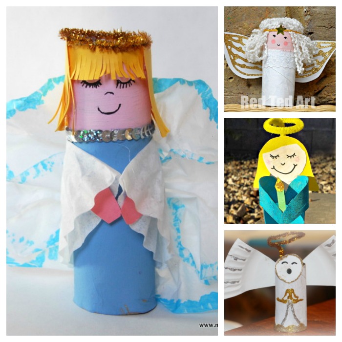 Angel crafts from paper rolls