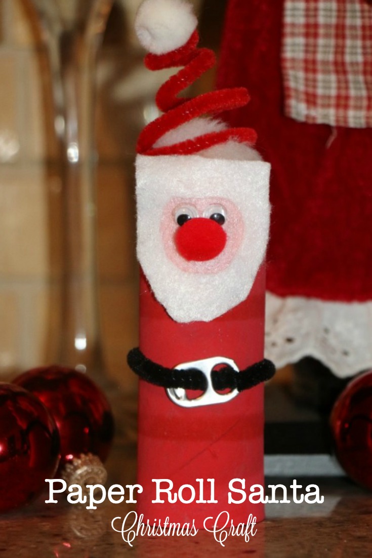 Santa Christmas Craft: A fun crafts kids can make this Christmas using toilet paper rolls!