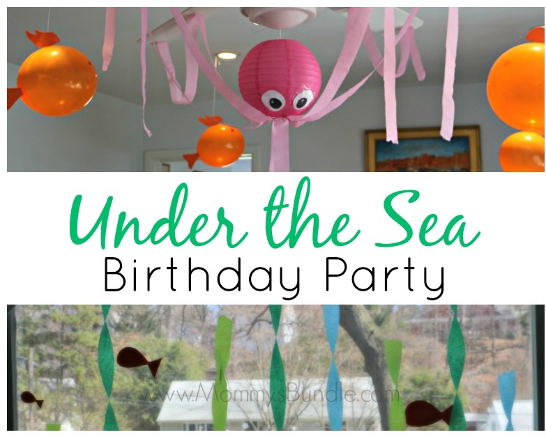 DIY Under the Sea or Ocean Party for Kids | Create a fun ocean birthday party for your child with these easy decorating tips and yummy food, appetizer and dessert recipe ideas (my favorite is the super cute cupcakes kids will adore!).