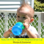 Nuby Clik-it Flip n’ Sip with Weighted Straw Cup {Review & Giveaway}