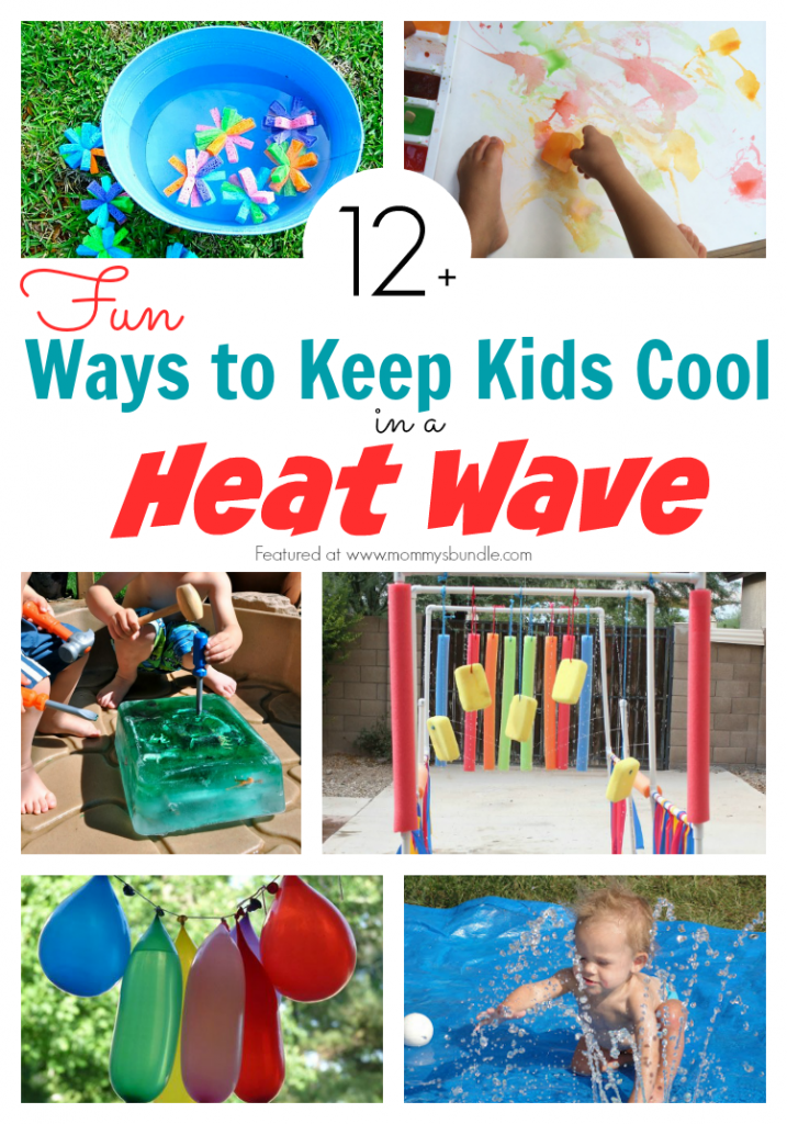 Fun ways to keep kids cool during a summer heat wave. Everything from water play ideas and DIY homemade treats to beat the heat!