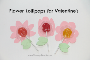 These DIY flower lollipops make the cutest Valentines for kids to give out!