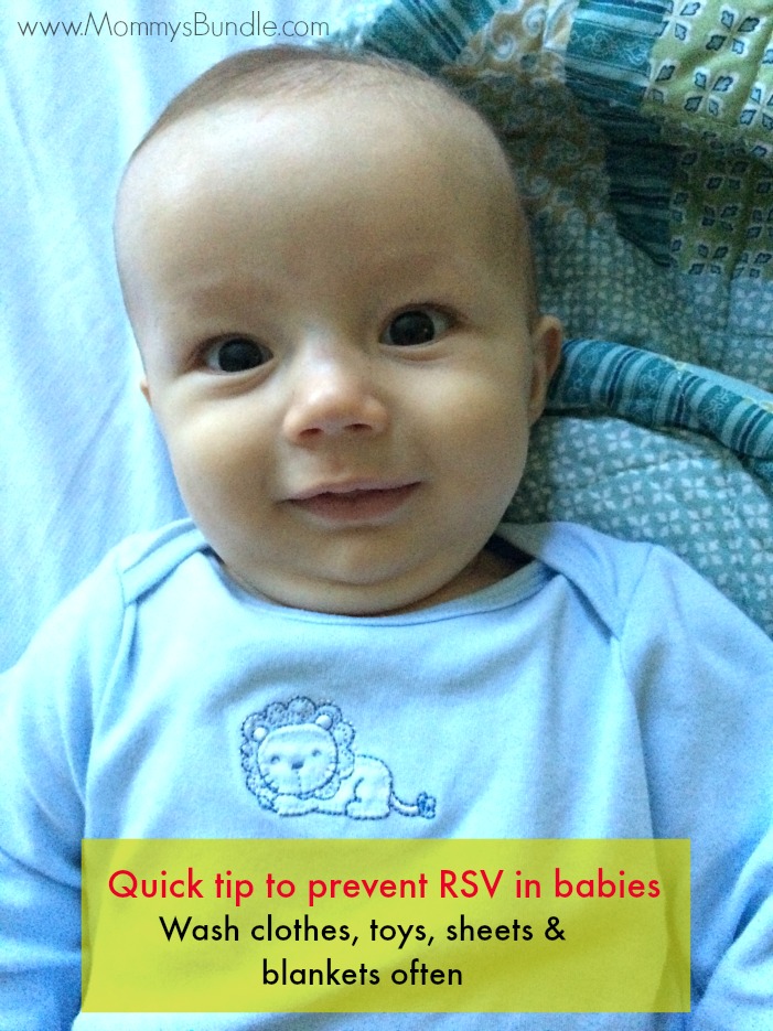 Prevent RSV in babies: Wash clothes, sheets and toys often.