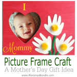 Handprint Flower Picture Frame to Make for Mom