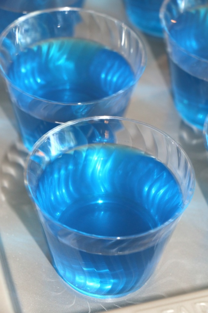 blue jello snack