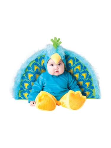 InCharacter Costumes Baby's Precious Peacock Costume, Blue/Yellow, Small