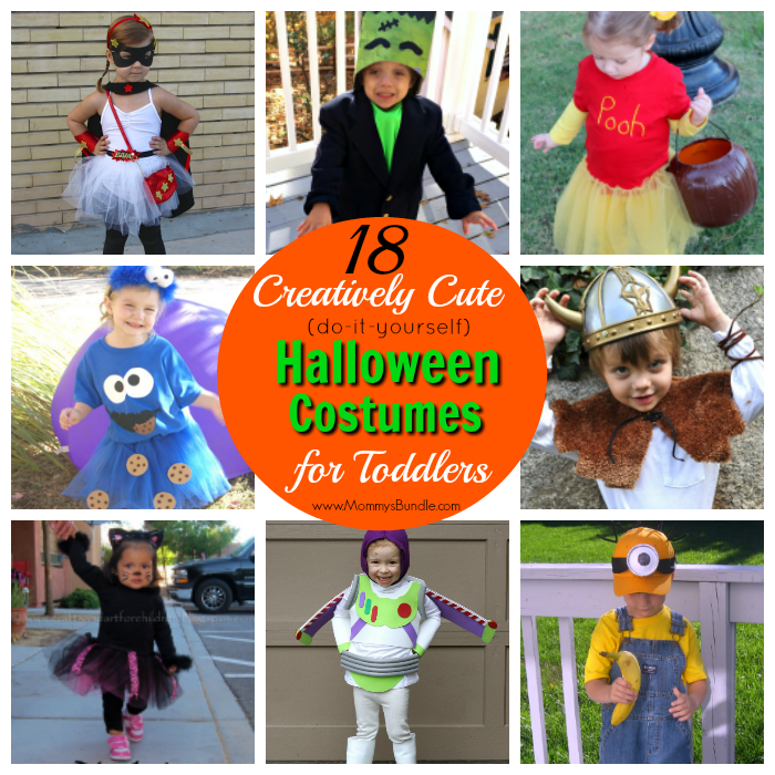 The CUTEST (and most creative) DIY Halloween costumes for toddlers (both boys and girls)! Such easy ideas to make the holiday even more fun for kids!