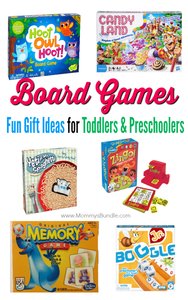 Fun age-appropriate board games for toddlers and preschoolers! Never leave the kids out of family game night with these board games that make a perfect gift idea for young kids. Click to see the full list!