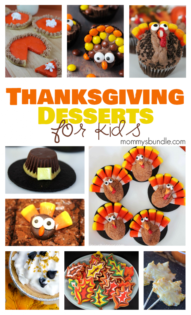 Get kids excited about the holidays with these easy Thanksgiving dessert ideas! Fun recipes and treats kids can help cook and will love to eat!