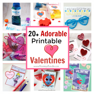 A fun list of printable Valentine cards kids can exchange with friends or classmates at school. Includes candy and non-candy Valentine's Day ideas!