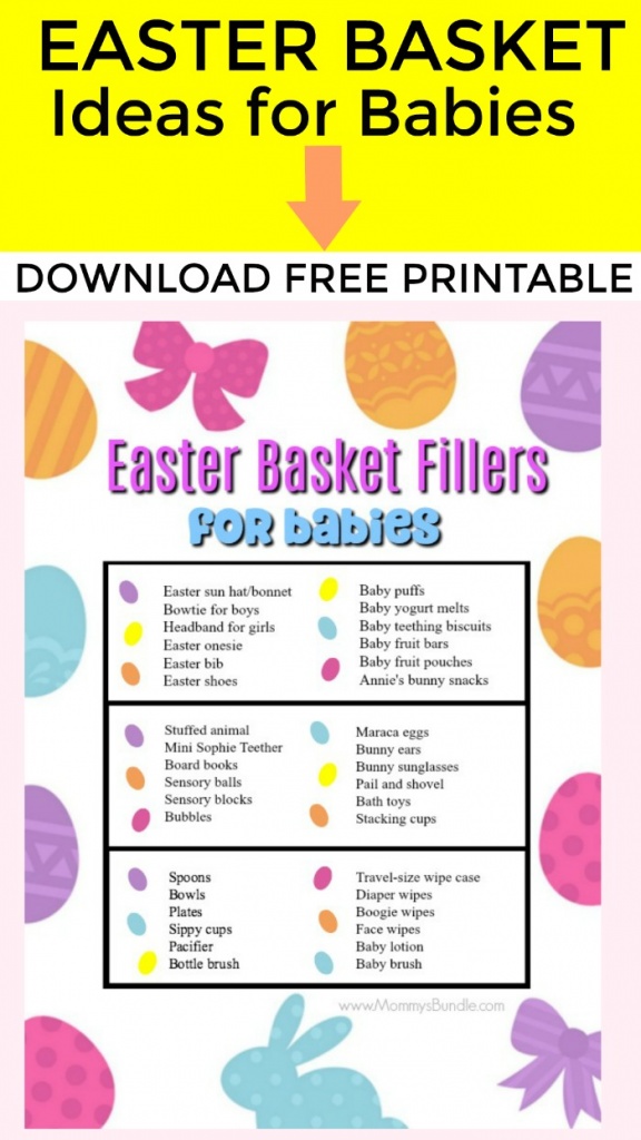 Easter Basket Fillers for Babies: A free printable of fun and baby-friendly items to put in an Easter basket this holiday!