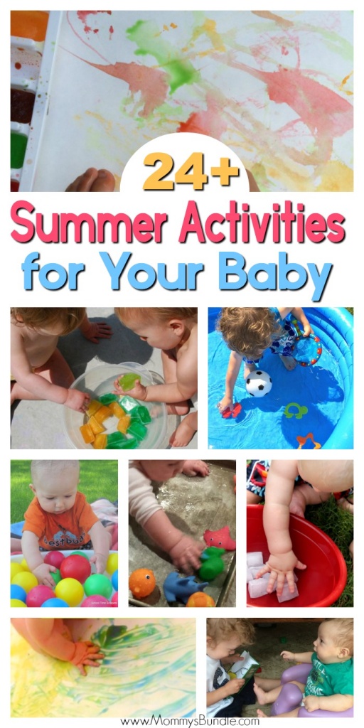 FUN!! Keep baby cool this summer with these easy play ideas! The best baby activities to beat the heat, with water and sensory play both indoors and outdoors!