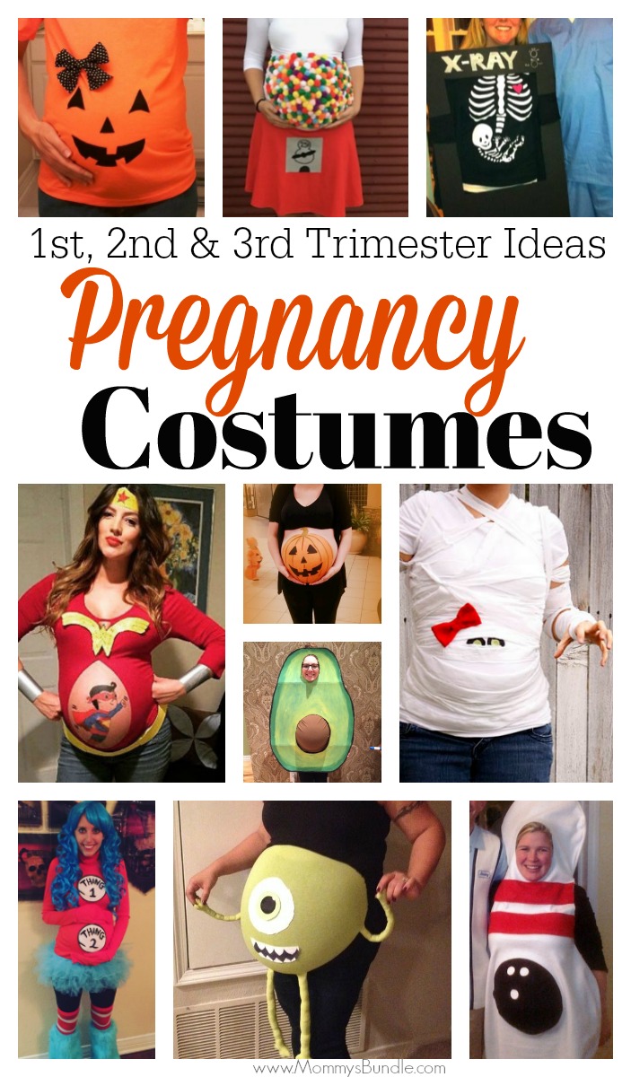 Find the BEST Halloween costume ideas for pregnant women! Includes creative DIY ideas for the first, second and third trimesters! Click to see maternity costumes for the mom-to-be!