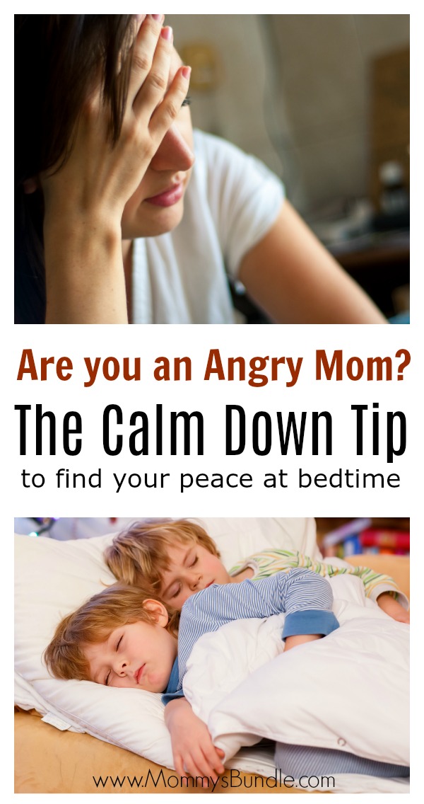Are you an angry mom at bedtime? When your kids won’t sleep and you are craving me time, learn to stay calm with this easy tip to put it in perspective!