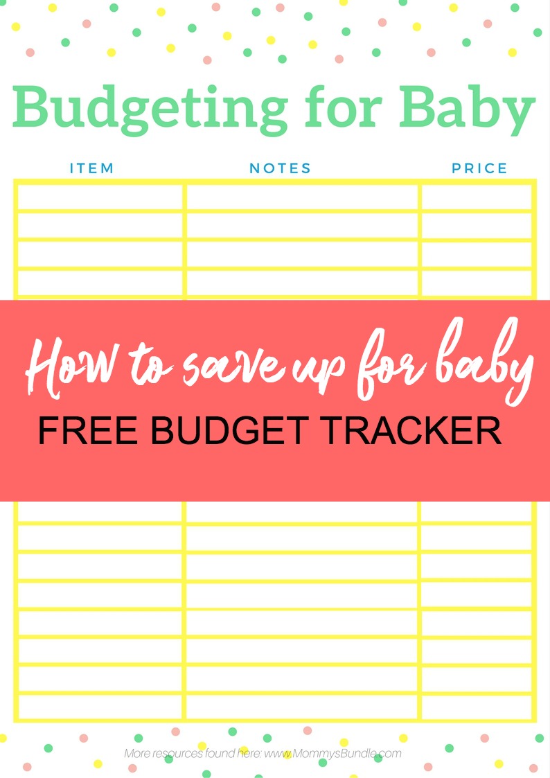 FREE printable sheet to help new moms and dads save up for baby. Use it for simple ways to budget for baby!