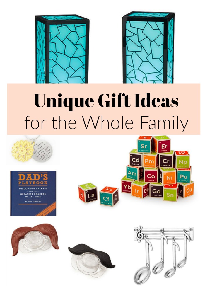 Unique gifts ideas for everyone in your family this Christmas.