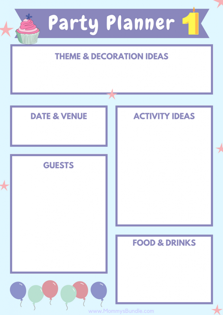 party planner printable