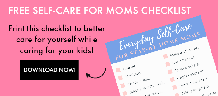 self-care for moms checklist