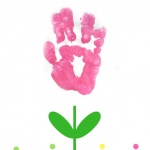 Easy Flower Handprint Keepsake Card for Mom
