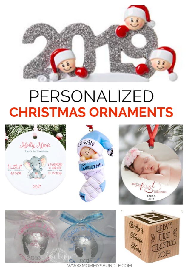 personalize christmas ornaments for baby